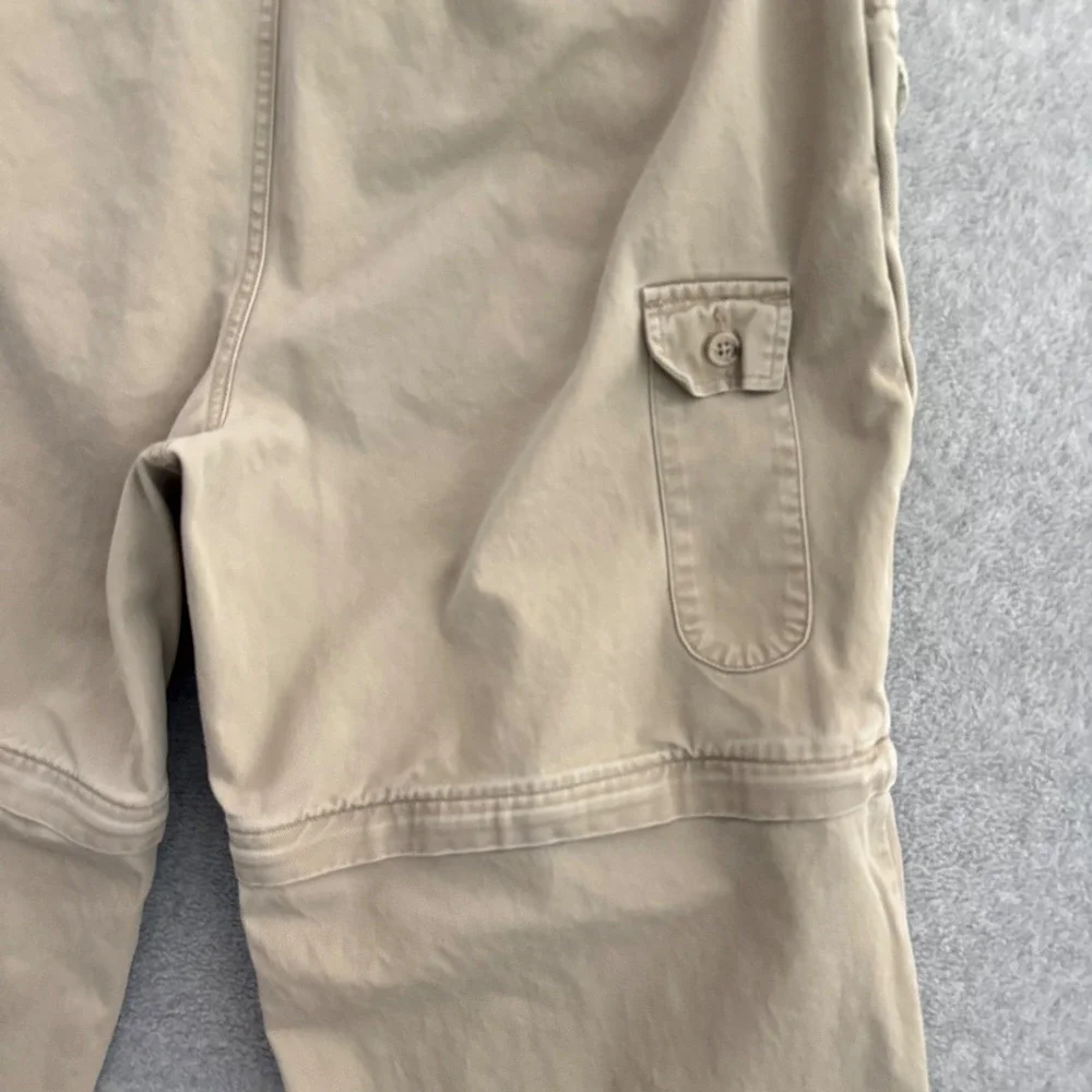 Banana Republic Mens Safari Convertible Zip Off Cargo Pants Khaki Tan Size 40x32